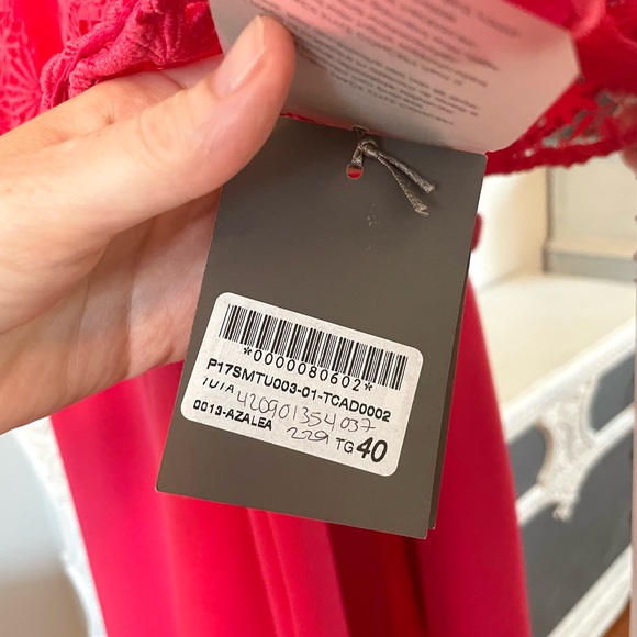 NWT $485 Space Style Concept Azalea Pink Lace Crop Top Detail Dress Jumpsuit - Picture 6 of 13